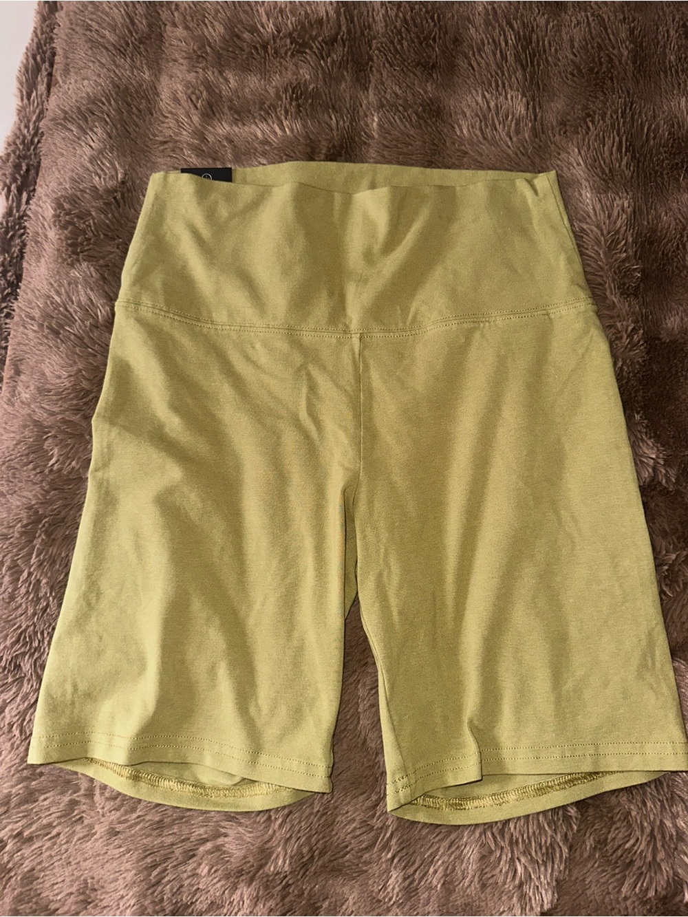 TNA High-Waist Bike Shorts in Light Olive